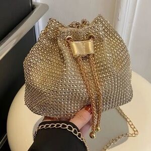 Sparkling Gold Chain Mini Bag